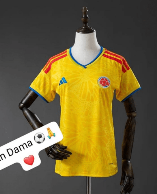 Camiseta bordada seleccion colombia- mujer